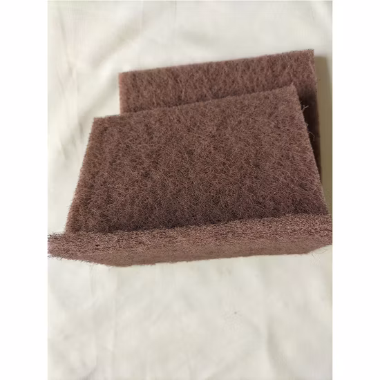 Kitchen Heavy Duty Cleaning Pad Abrasive Nylon Brown Scouring Pad Sheets